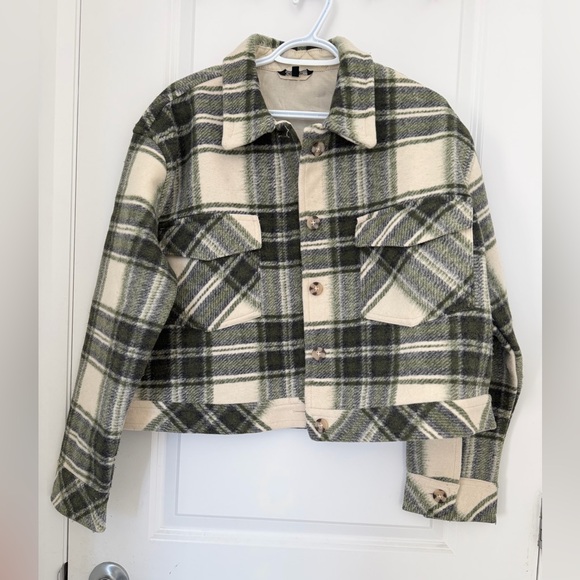 Plaid Button-Up Jacket - Picture 2 of 2